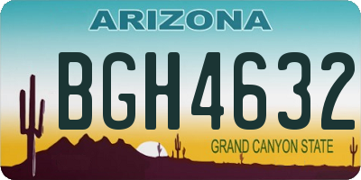AZ license plate BGH4632