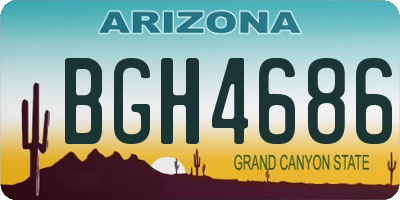 AZ license plate BGH4686