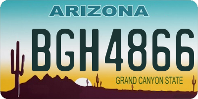 AZ license plate BGH4866