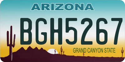 AZ license plate BGH5267