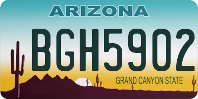 AZ license plate BGH5902