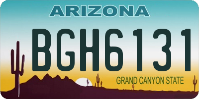 AZ license plate BGH6131