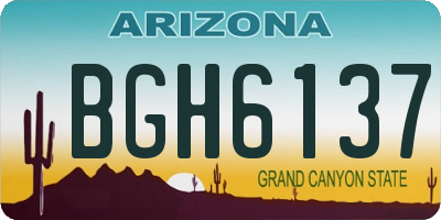 AZ license plate BGH6137