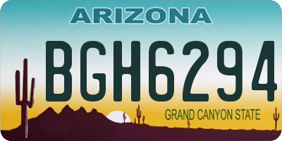 AZ license plate BGH6294
