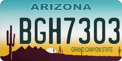 AZ license plate BGH7303