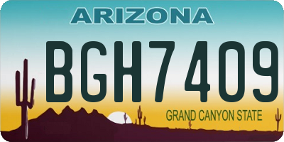 AZ license plate BGH7409