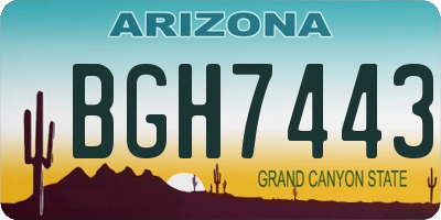 AZ license plate BGH7443