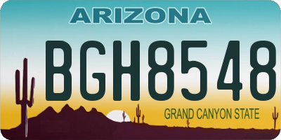 AZ license plate BGH8548
