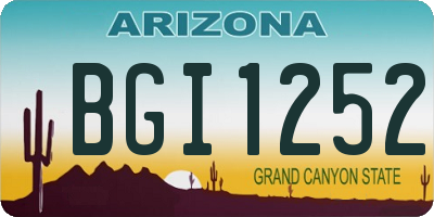 AZ license plate BGI1252