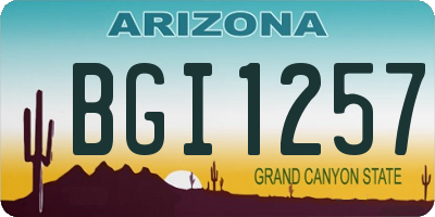 AZ license plate BGI1257