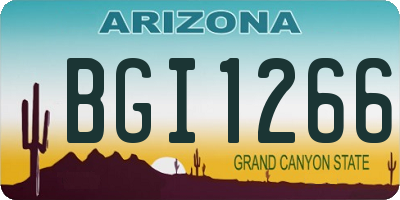 AZ license plate BGI1266