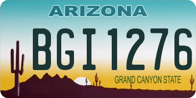 AZ license plate BGI1276
