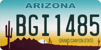 AZ license plate BGI1485