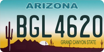 AZ license plate BGL4620