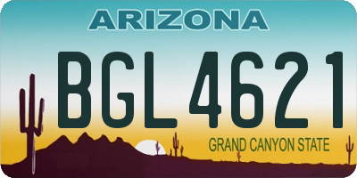 AZ license plate BGL4621