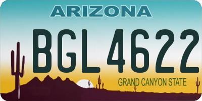 AZ license plate BGL4622