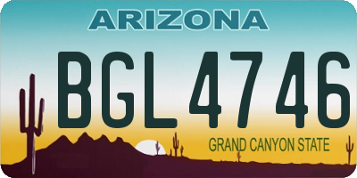 AZ license plate BGL4746