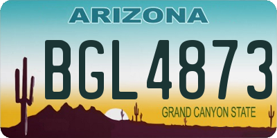 AZ license plate BGL4873