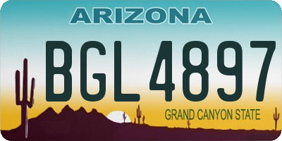 AZ license plate BGL4897