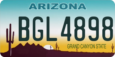 AZ license plate BGL4898