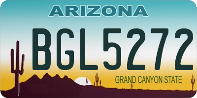 AZ license plate BGL5272