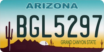 AZ license plate BGL5297