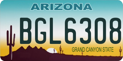 AZ license plate BGL6308
