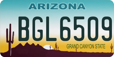 AZ license plate BGL6509