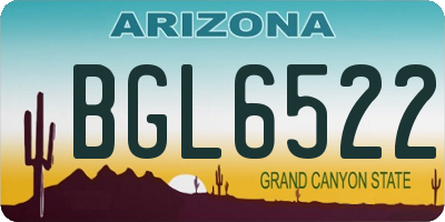 AZ license plate BGL6522