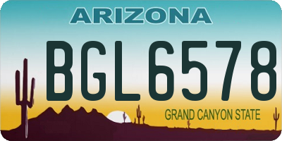 AZ license plate BGL6578