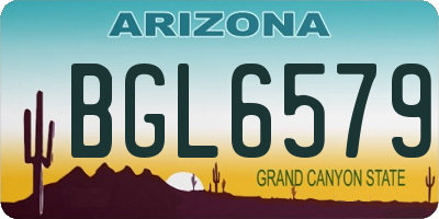AZ license plate BGL6579