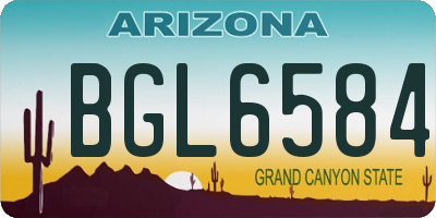 AZ license plate BGL6584
