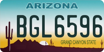 AZ license plate BGL6596