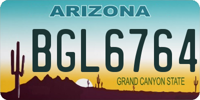 AZ license plate BGL6764