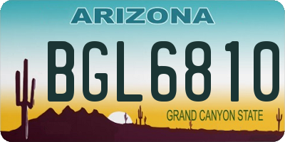 AZ license plate BGL6810