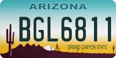AZ license plate BGL6811