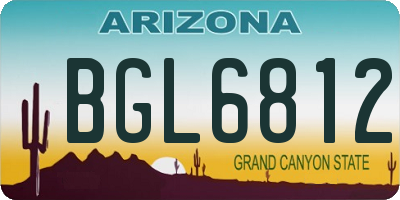 AZ license plate BGL6812