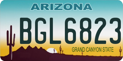 AZ license plate BGL6823