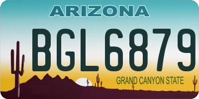 AZ license plate BGL6879