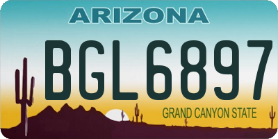 AZ license plate BGL6897