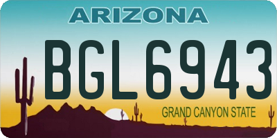 AZ license plate BGL6943