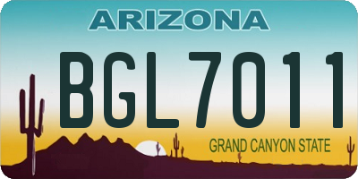 AZ license plate BGL7011