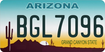 AZ license plate BGL7096