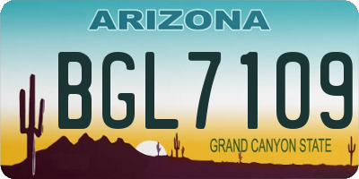 AZ license plate BGL7109