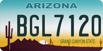 AZ license plate BGL7120