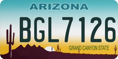 AZ license plate BGL7126