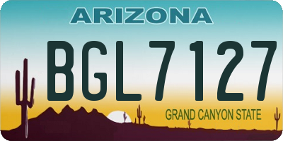 AZ license plate BGL7127