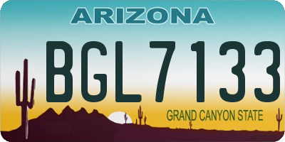 AZ license plate BGL7133