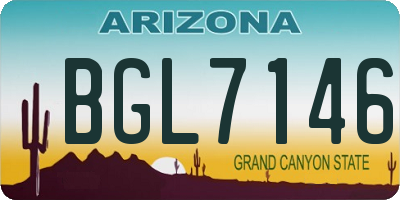 AZ license plate BGL7146