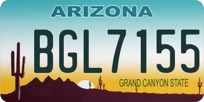 AZ license plate BGL7155